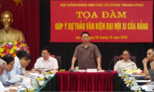 Hội đồng Khoa học các cơ quan đảng Trung ương góp ý vào dự thảo các văn kiện Đại hội XI