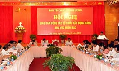 Hội nghị giao ban công tác tổ chức xây dựng đảng khu vực miền Bắc