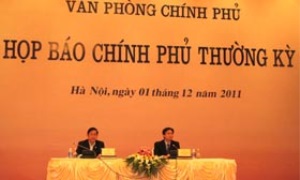 Họp báo Chính phủ thường kỳ tháng 11- 2011