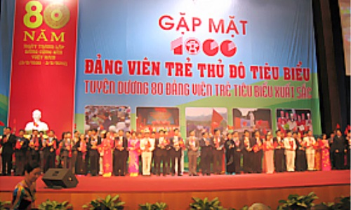 Gặp mặt 1.000 đảng viên trẻ tiêu biểu và tuyên dương 80 đảng viên trẻ tiêu biểu xuất sắc