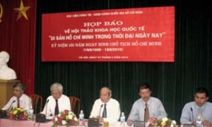 Họp báo về Hội thảo khoa học quốc tế “Di sản Hồ Chí Minh trong thời đại ngày nay”