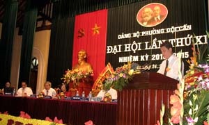 Đại hội đại biểu Đảng bộ phường Đội Cấn (Ba Đình, Hà Nội) lần thứ XI