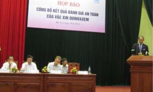 Họp báo công bố kết quả đánh giá tính an toàn của vắc xin Quinvaxem