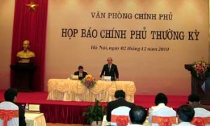 Họp báo Chính phủ thường kỳ tháng 11-2010