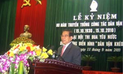 Kỷ niệm 80 năm truyền thống công tác dân vận của Đảng (15-10-1930 – 15-10-2010)