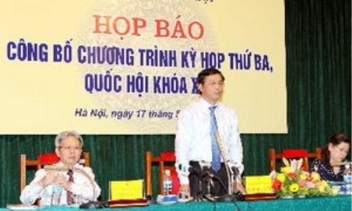 Họp báo công bố chương trình của Kỳ họp thứ 3, Quốc hội Khóa XIII