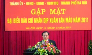 Hà Nội gặp mặt đại biểu báo chí nhân dịp Xuân Tân Mão 2011