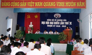 Đại hội Đảng bộ xã Khánh Hòa, Sóc Trăng nhiệm kỳ 2010-2015