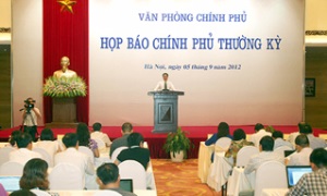 Họp báo Chính phủ thường kỳ tháng 9-2012