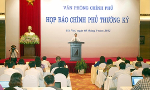 Họp báo Chính phủ thường kỳ tháng 9-2012