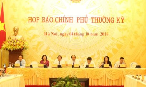 Họp báo Chính phủ thường kỳ tháng 9-2016