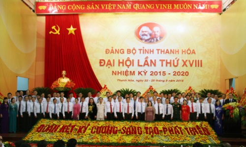 Đại hội đại biểu Đảng bộ tỉnh Thanh Hóa lần thứ XVIII, nhiệm kỳ 2015-2020 thành công tốt đẹp