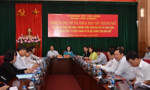 Nghiệm thu đề tài khoa học về đổi mới phương thức lãnh đạo của tổ chức đảng các tổng công ty thuộc Thành ủy Hà Nội trong tình hình mới