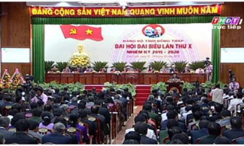 Khai mạc Đại hội đại biểu Đảng bộ tỉnh Đồng Tháp lần thứ X, nhiệm kỳ 2015-2020