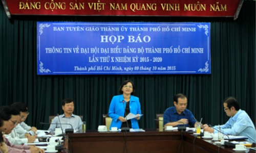 Họp báo về việc tiến hành Đại hội đại biểu Đảng bộ TP. Hồ Chí Minh lần thứ X, nhiệm kỳ  2015-2020