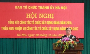 Năm 2017 Ngành Tổ chức xây dựng Đảng Hà Nội: Tập trung 3 nhiệm vụ trọng tâm, 7 nhiệm vụ cụ thể