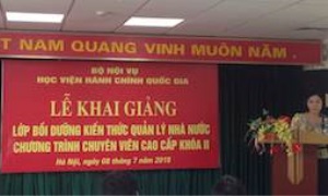 Khai giảng Lớp Bồi dưỡng kiến thức quản lý nhà nước chương trình chuyên viên cao cấp