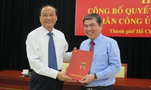 Đồng chí Nguyễn Thành Phong giữ chức Phó Bí  thư Thành ủy TP. Hồ Chí Minh