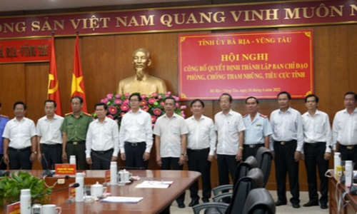 Phú Yên, Nam Định, Bà Rịa - Vũng Tàu, Đồng Tháp thành lập Ban Chỉ đạo phòng, chống tham nhũng, tiêu cực tỉnh