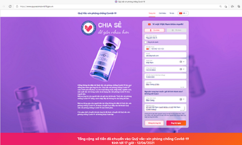 Ra mắt website của Quỹ vắc-xin phòng, chống COVID-19