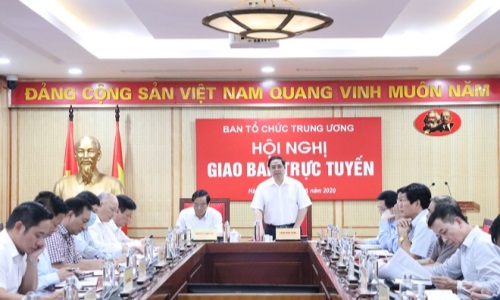 Giao ban trực tuyến Ngành Tổ chức xây dựng Đảng đánh giá công tác tháng 7, triển khai nhiệm vụ tháng 8-2020