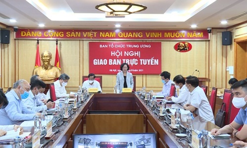 Hội nghị giao ban trực tuyến Ngành Tổ chức xây dựng Đảng tháng 4-2021