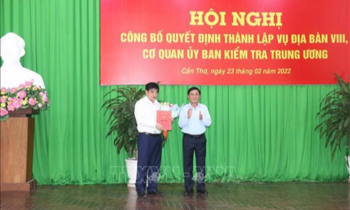 Thành lập Vụ Địa bàn VIII thuộc Cơ quan Ủy ban Kiểm tra Trung ương