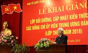 Khai giảng lớp bồi dưỡng, cập nhật kiến thức dành cho các đồng chí  Ủy viên Trung ương Đảng khóa XII