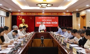 Giao ban trực tuyến Ngành Tổ chức xây dựng Đảng tháng 3-2019