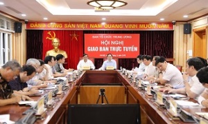 Giao ban trực tuyến Ngành Tổ chức xây dựng Đảng tháng 5-2019