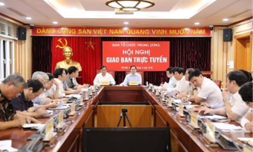 Giao ban trực tuyến Ngành Tổ chức xây dựng Đảng tháng 5-2019