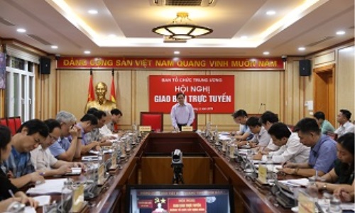 Giao ban trực tuyến Ngành Tổ chức xây dựng Đảng 9 tháng đầu năm 2019