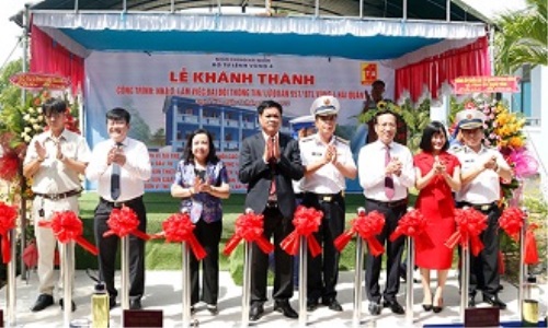 Khánh thành công trình Nhà làm việc, kết hợp nhà ở của Đại đội Thông tin Lữ đoàn 957, Vùng 4 Hải quân