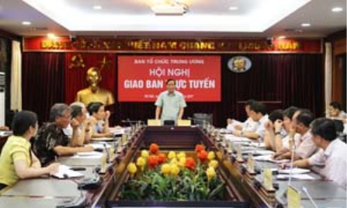 Giao ban trực tuyến Ngành Tổ chức xây dựng Đảng tháng 9-2017