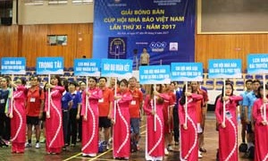 Khai mạc Giải bóng bàn Cúp Hội Nhà báo Việt Nam lần thứ XI - năm 2017