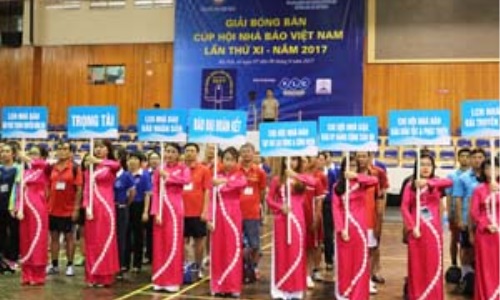 Khai mạc Giải bóng bàn Cúp Hội Nhà báo Việt Nam lần thứ XI - năm 2017