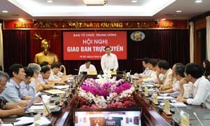 Giao ban trực tuyến Ngành Tổ chức xây dựng Đảng quý IV năm 2017