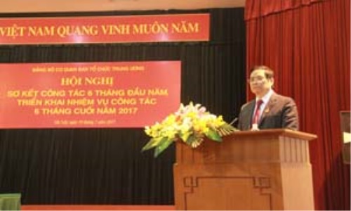 Đảng bộ cơ quan Ban Tổ chức Trung ương triển khai nhiệm vụ công tác 6 tháng cuối năm 2017