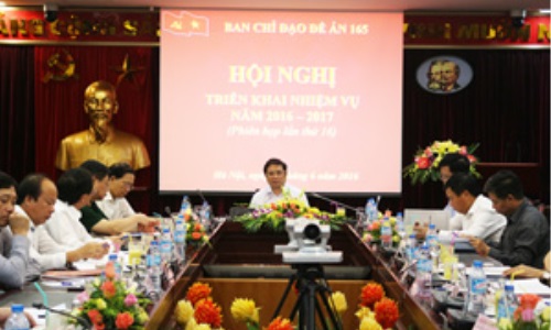 Ban Chỉ đạo Đề án 165 triển khai nhiệm vụ năm 2016-2017