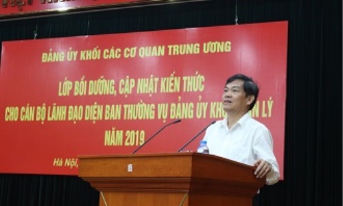 Khai giảng lớp bồi dưỡng, cập nhật kiến thức cho cán bộ diện Ban Thường vụ Đảng ủy Khối Các cơ quan Trung ương quản lý năm 2019