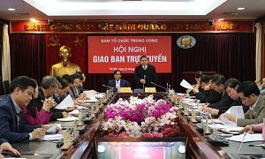 Giao ban trực tuyến Ngành Tổ chức xây dựng Đảng tháng 1 năm 2018