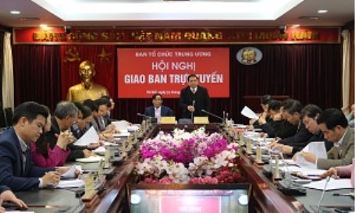 Giao ban trực tuyến Ngành Tổ chức xây dựng Đảng tháng 1 năm 2018