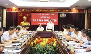 Giao ban trực tuyến Ngành Tổ chức xây dựng Đảng tháng 8-2017