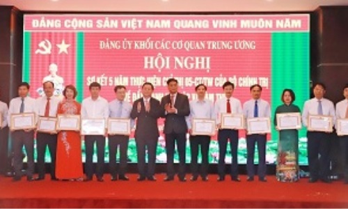 Đảng ủy Khối Các cơ quan Trung ương sơ kết 5 năm thực hiện Chỉ thị số 05-CT/TW của Bộ Chính trị