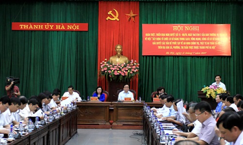 Hà Nội triển khai Nghị quyết về xây dựng tổ chức cơ sở đảng trong sạch, vững mạnh; củng cố cơ sở đảng yếu kém