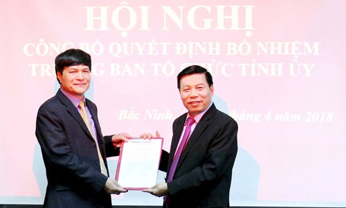 Bắc Ninh công bố quyết định bổ nhiệm Trưởng Ban Tổ chức Tỉnh ủy