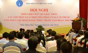 Bảo hiểm xã hội Việt Nam triển khai kết quả đấu thầu các gói thầu lựa chọn nhà thầu cung cấp thuốc năm 2018