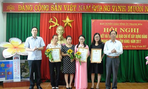 Thanh Hóa tổng kết và trao giải báo chí về xây dựng Đảng- Giải Búa liềm vàng năm 2017