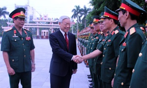 Tổng Bí thư Nguyễn Phú Trọng dự Lễ khai giảng năm học mới tại Học viện Quốc phòng