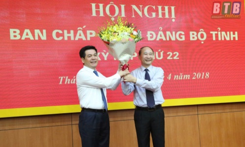 Đồng chí Nguyễn Hồng Diên được bầu giữ chức Bí thư Tỉnh ủy Thái Bình nhiệm kỳ 2015 – 2020